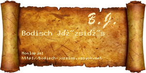 Bodisch Józsiás névjegykártya